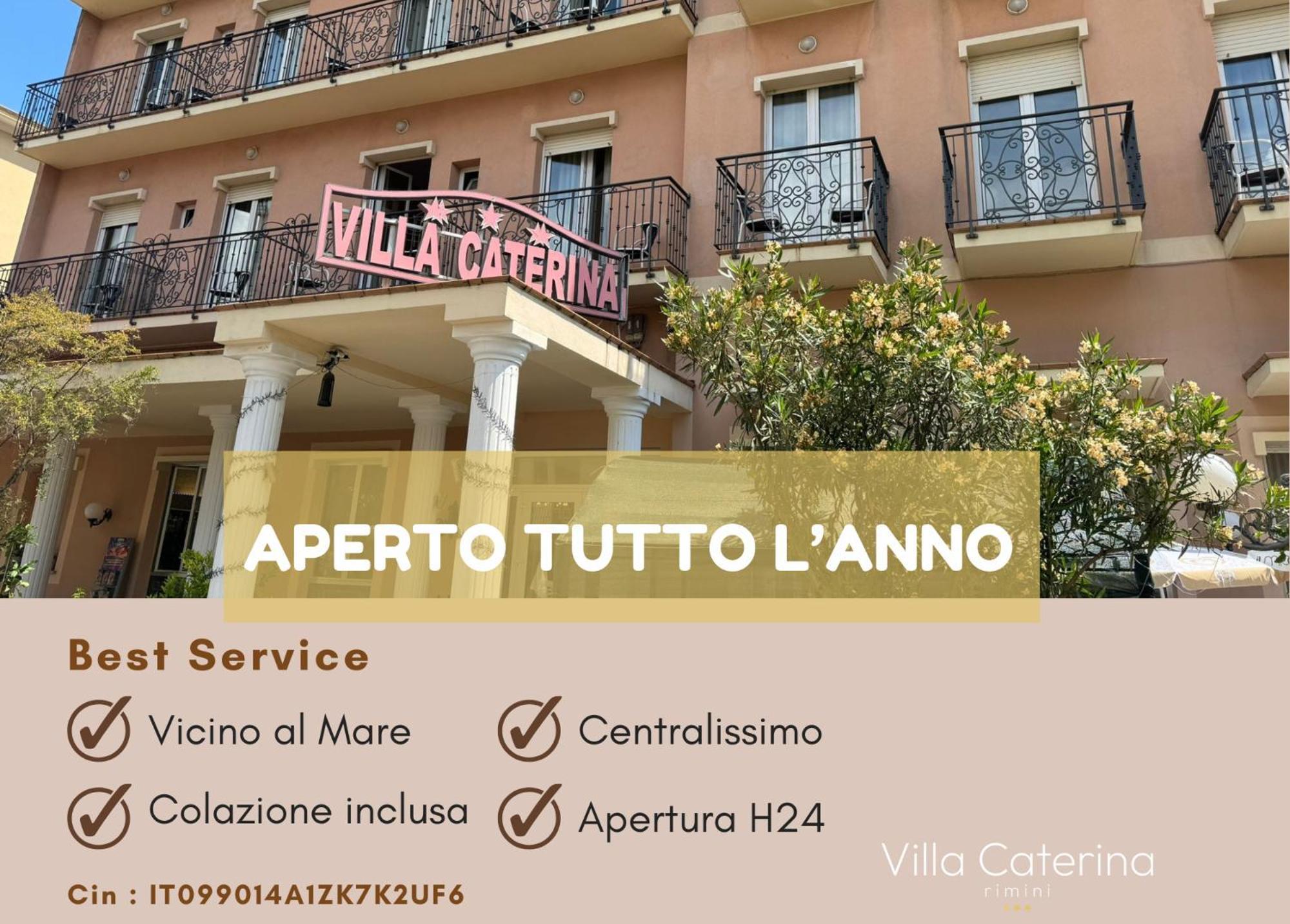 Hotel Villa Caterina Rímini Exterior foto